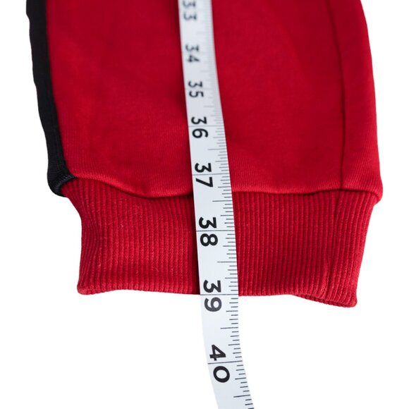 Guess NWT Red and Black Crop Top Hooded Sweatshirt With Joggers Track Suit - Picture 14 of 15